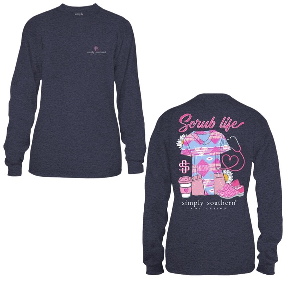 ✨🆕👚🩺SIMPLY SOUTHERN SCRUB LIFE LOGO TEE🩺👚 - Picture 5 of 8